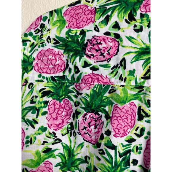 Charter Club Womens Linen blend Floral Long Sleeve Button up Shirt size Large - Picture 11 of 15